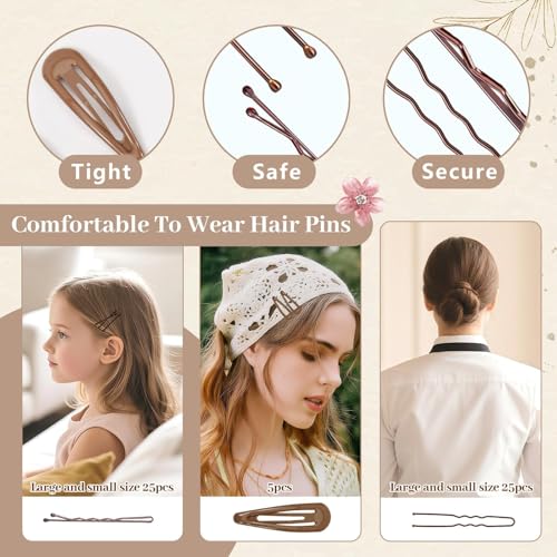 SYGY 386Pcs Ballet Hair Styling KitHair Wax Stick 200 Elastic Ties 50 Bobby Pins 50 UPins 10 Invisible Hair Bun Nets 3 CombsBrushes 2 Loop Tools Professional Dance Performance Kit wStorage Box - Image 3