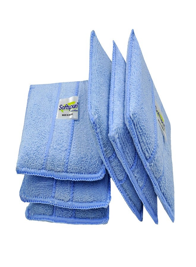 SOFTSPUN Microfiber Reusable Square Polishing Pad, 6 Pieces Set, (Sky Blue) Multipurpose. Ultra-Soft Applicator Pads with Finger Band Perfect Cleaning for car, Bike, Window, and More. - Image 1