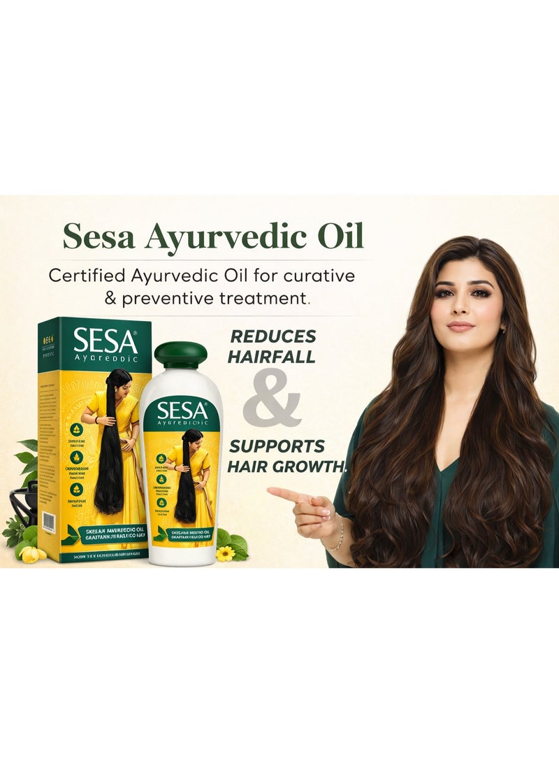 Sesa Ayurvedic Hair Oil – 5000 Year Old Formula for Hair Fall Control & Hair Growth – 180 ml - Image 3