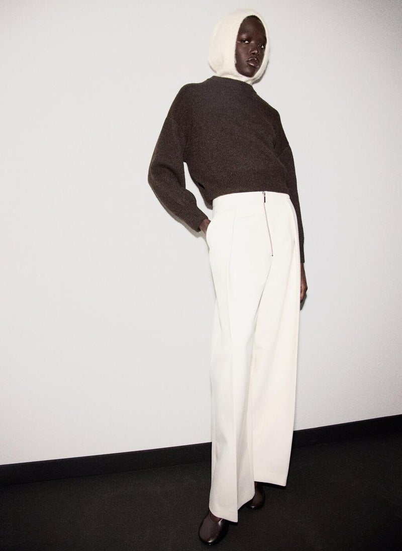 مانجو كنزة صوفية واسعة - Image 1