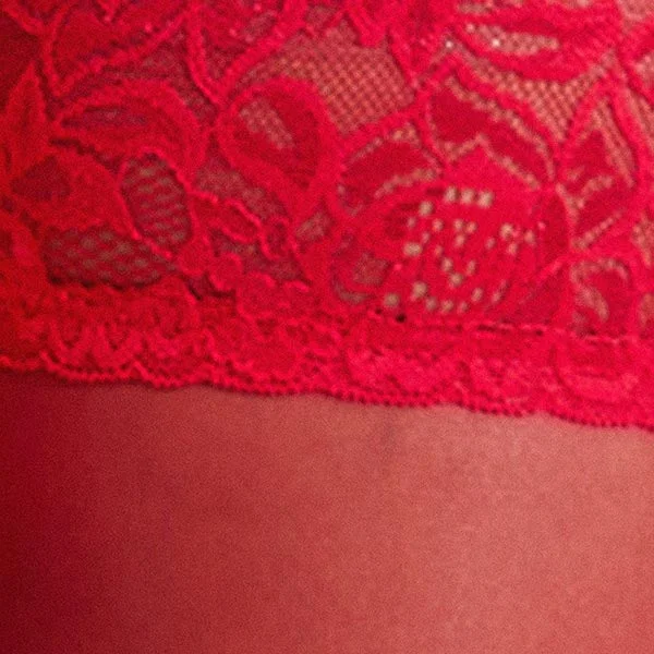 Ann Summers Red Ann Summers Lace Top Glossy Hold Ups for Women | Best Price UAE