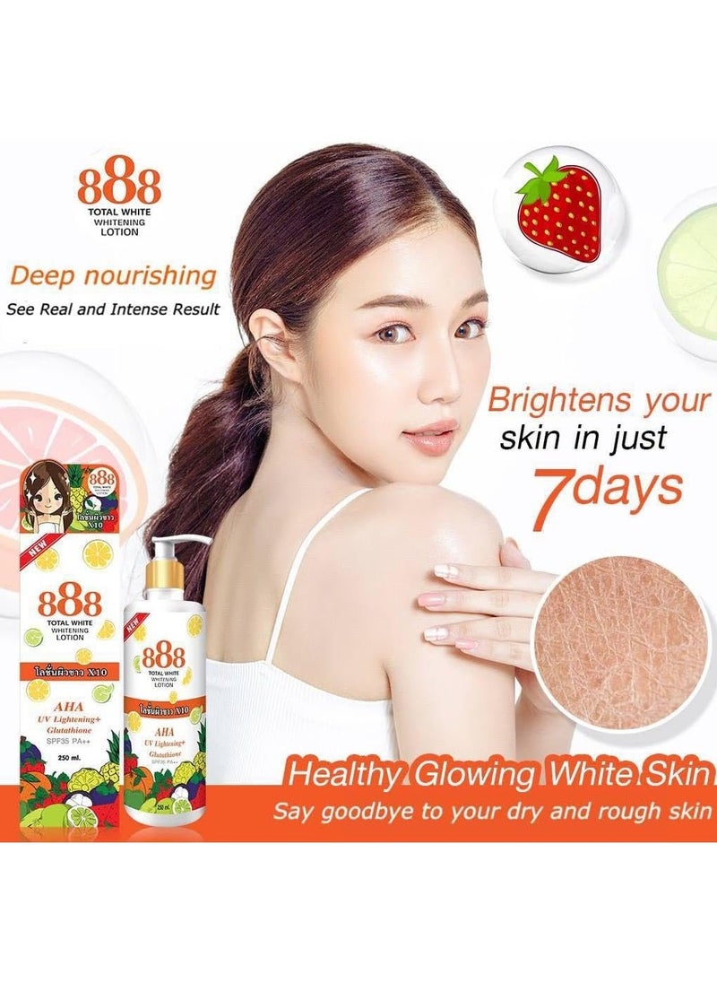 888 TOTAL WHITE - Whitening Lotion and Total White Glutathione Whitening Soap - Image 1