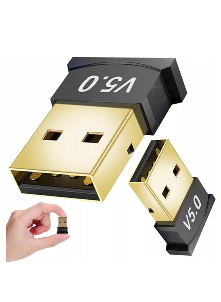 Generic Flink Bluetooth 5.0 USB Dongle Adapter Support Windows 7/8.1/10/XP for PC, Laptop, Mouse, Keyboard, Printers, Headphones, Game Controller  - Image 1