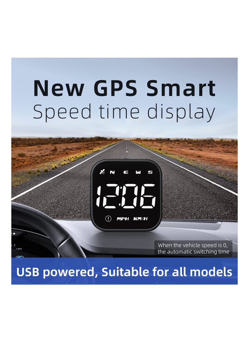 SYOSI - G4S Digital GPS Speedometer, New HUD Car Head Up Display with Digital Speed in MPH KPH, Universal Fatigue Driving Reminder, Overspeed Alarm Trip Meter, for All Vehicle (White) - Image 1