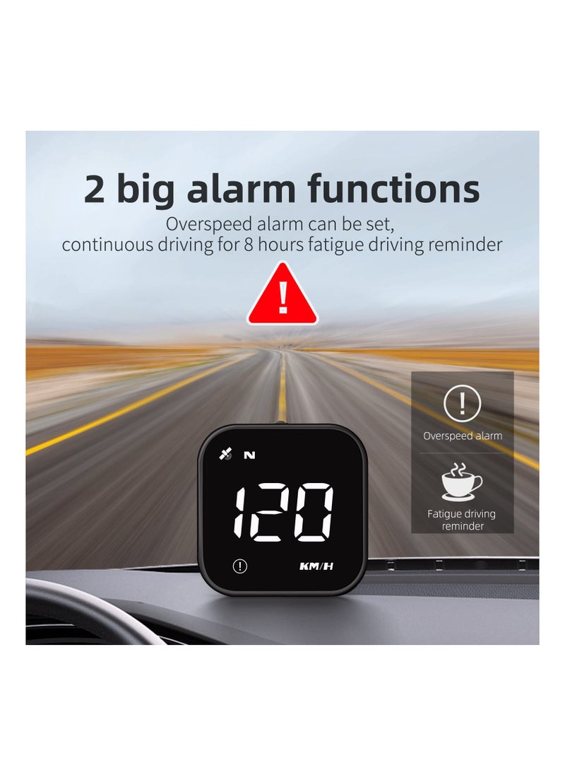 SYOSI - G4S Digital GPS Speedometer, New HUD Car Head Up Display with Digital Speed in MPH KPH, Universal Fatigue Driving Reminder, Overspeed Alarm Trip Meter, for All Vehicle (White) - Image 1