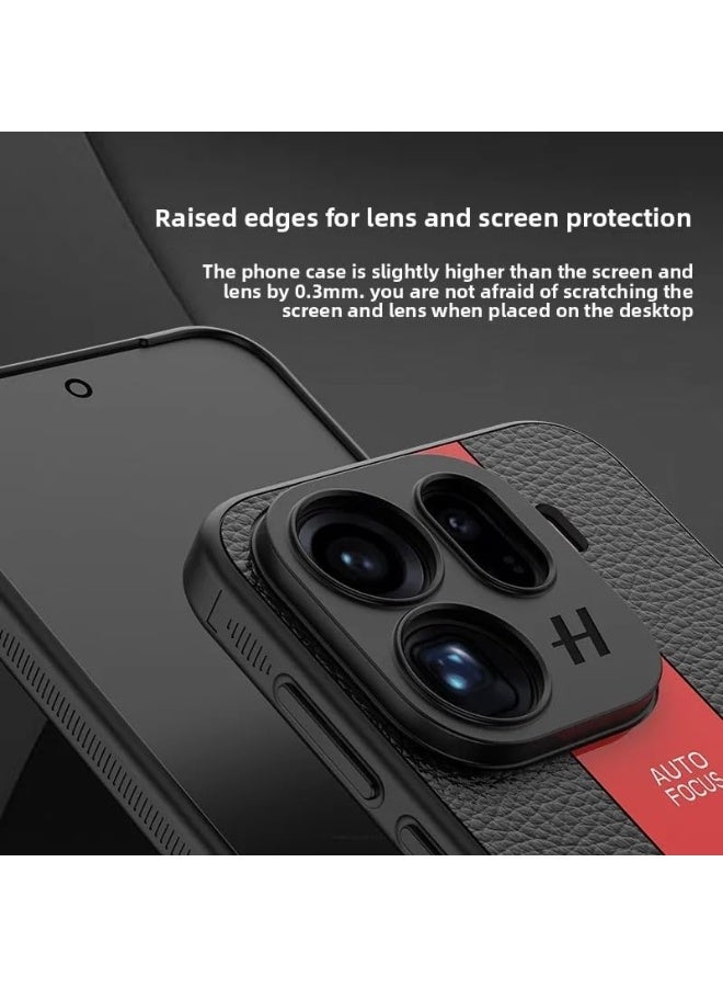 general Compatible with OPPO Find X9 Pro Luxury case TPU Frame & Electroplated Glass & Leather Back Cover for Find X9 Pro Camera Protection Shockproof Case - Image 3