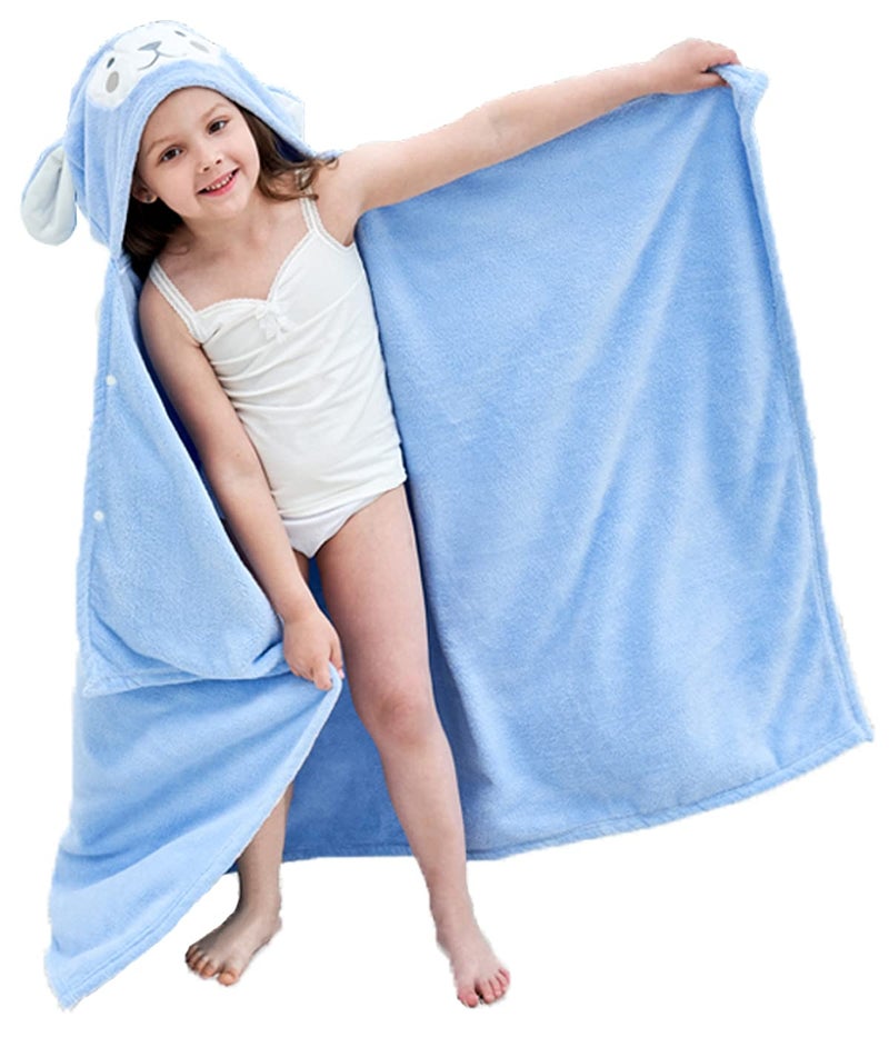Vauwmsr Kids Hooded Beach Bath Towel Blanket Soft Warm Absorbent Swimming Poncho Shower Towel for Boys Girls 55 x 28