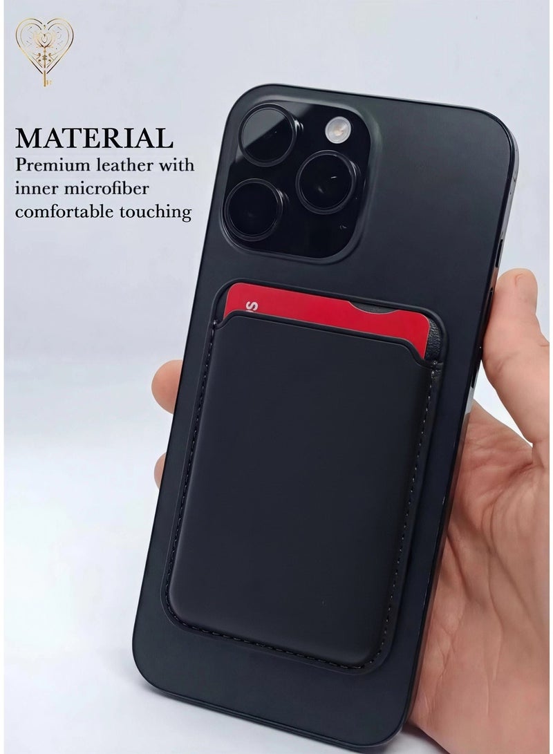 كيامور محفظة ماج سيف متوافقة مع آيفون 16 وآيفون 15 برو ماكس  حامل بطاقات ائتمان مغناطيسي آمن  جلد نباتي  محفظة بطاقات مغناطيسية متوافقة مع أجهزة آبل آيفون 16، 15، 14، 13، 12  تأتي مع علبة هدية - Image 2