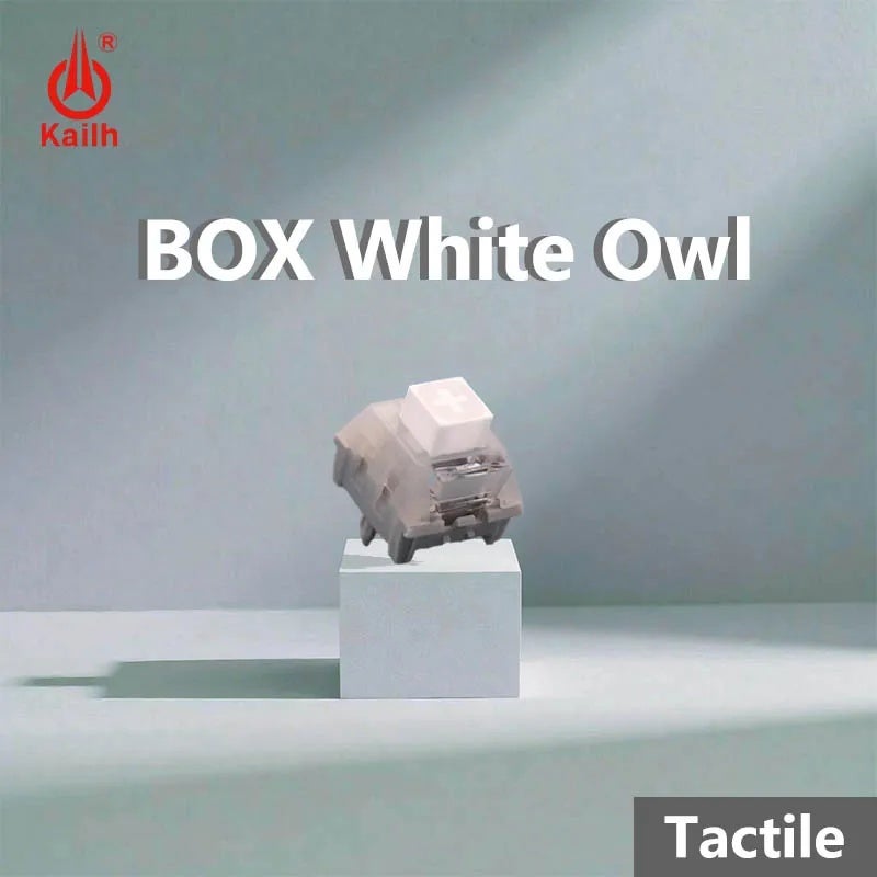 Kailh BOX White Owl Switch, 60g, 5-Pin, RGB Tactile, Hot-Swap, for Aula F75 and Ajazz AK820 Mechanical Keyboard - Image 1