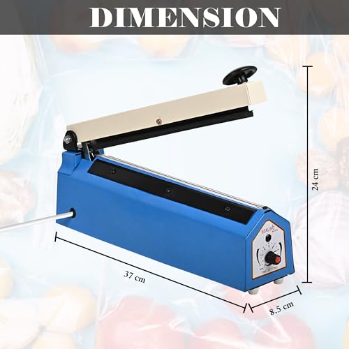 IONIX Sealing Machine for Food Packets | 1 Year Warranty, 12 Inch | Packet Sealer Machine, Packing Machine Sealing, Plastic Sealing Machine, Heavy metal Body From Full Customer Support (Blue - 300mm) - Image 2