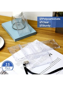 Marspark 25 Pieces Vertical 2 Id Badge Holder Heavy Duty Plastic Id Card Holder Transparent Card Protector Clear Badge Protector Cover Sleeve Protective Badge Cover With Thumb Slot For Credit Card  - Image 5