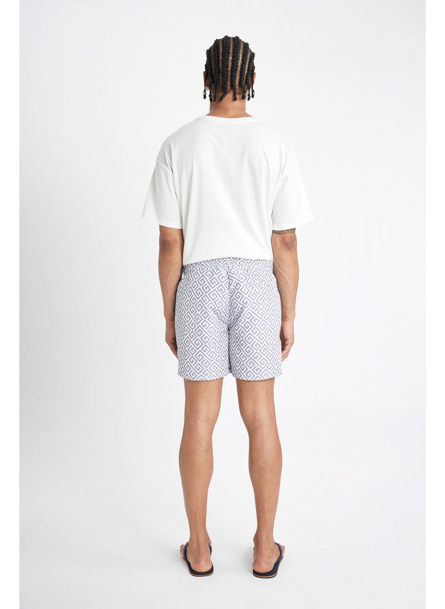 DeFacto Man Patterned Mesh Lined Short Swim Shorts  - Image 5
