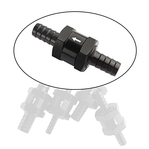 Aokdom 3/8" Fuel Check Valve,Engraved with Flow Direction,Aluminium Alloy One Way Valve for Air Fuel Oil Diesel Gas E85 or Other Liquid Transfer Check Valve Car Parts (10mm) - Image 4