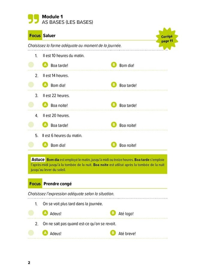 QCM 300 Tests Portugais Niveau A2 - Image 2