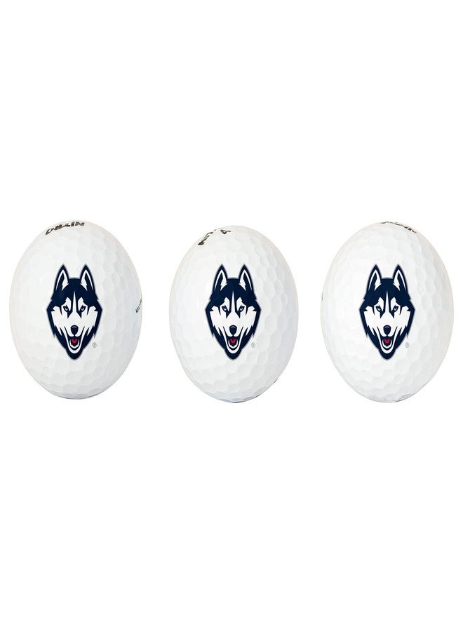 Desert Cactus University of Connecticut Golf Balls 3 Pack – UConn Huskies Full Color Three – Officially Licensed Sport Team Accessory (Design B) - Image 1