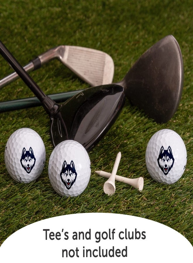 Desert Cactus University of Connecticut Golf Balls 3 Pack – UConn Huskies Full Color Three – Officially Licensed Sport Team Accessory (Design B) - Image 2