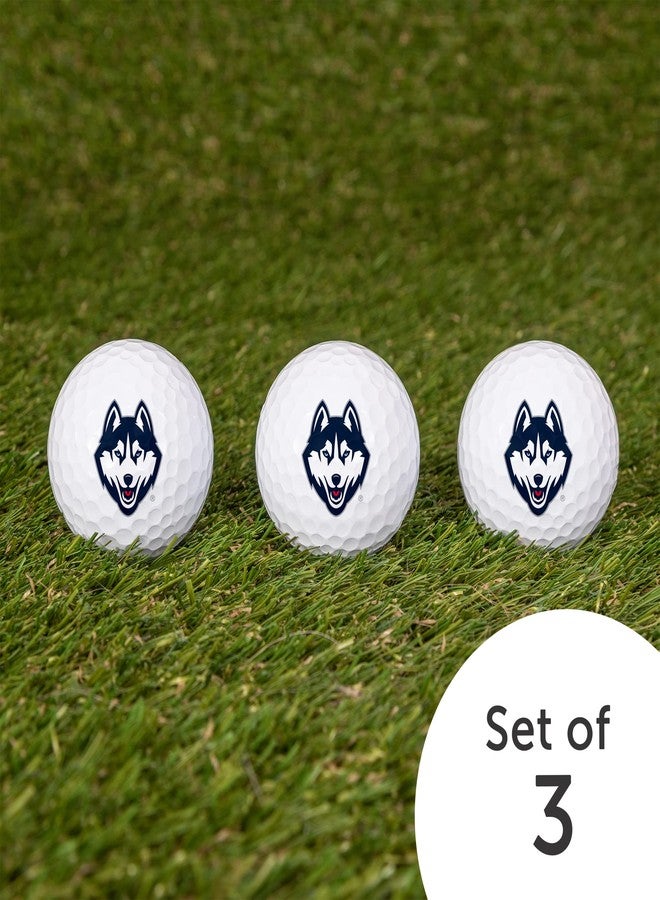 Desert Cactus University of Connecticut Golf Balls 3 Pack – UConn Huskies Full Color Three – Officially Licensed Sport Team Accessory (Design B) - Image 4