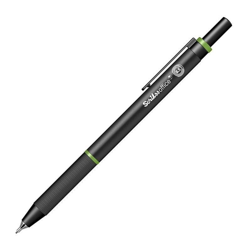 Scrikss 05mm Cute Mechanical Clutch Lead Pen Pencil Black Twist Series Green Penpencil Eraser Included - Image 1