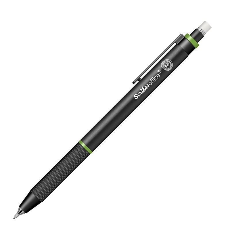 Scrikss 05mm Cute Mechanical Clutch Lead Pen Pencil Black Twist Series Green Penpencil Eraser Included - Image 5