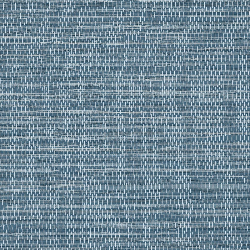 JiffDiff Grasscloth Wallpaper Peel and Stick Blue Grassweave Stick on Wallpaper Textured Self Adhesive Contact Paper 17.3"x118" - Image 1
