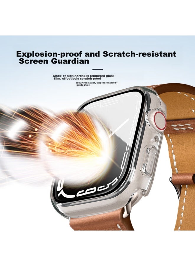 Bho Compatible Apple Watch Protective Case, Full Coverage Tempered Glass Screen Protector For Apple Watch S10/s9, Integrated Case And Screen For Iwatch S8/7/6/se, Touch-sensitive Watch Case - Image 4