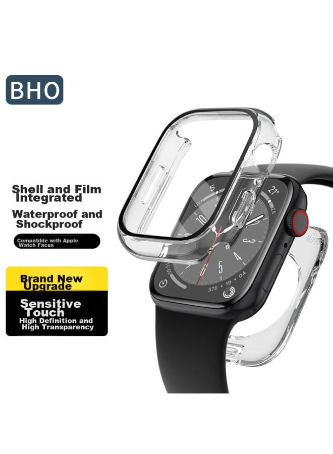 Bho Compatible Apple Watch Protective Case, Full Coverage Tempered Glass Screen Protector For Apple Watch S10/s9, Integrated Case And Screen For Iwatch S8/7/6/se, Touch-sensitive Watch Case - Image 1