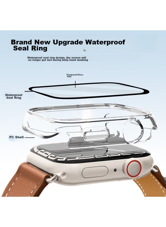 Bho Compatible Apple Watch Protective Case, Full Coverage Tempered Glass Screen Protector For Apple Watch S10/s9, Integrated Case And Screen For Iwatch S8/7/6/se, Touch-sensitive Watch Case - Image 5