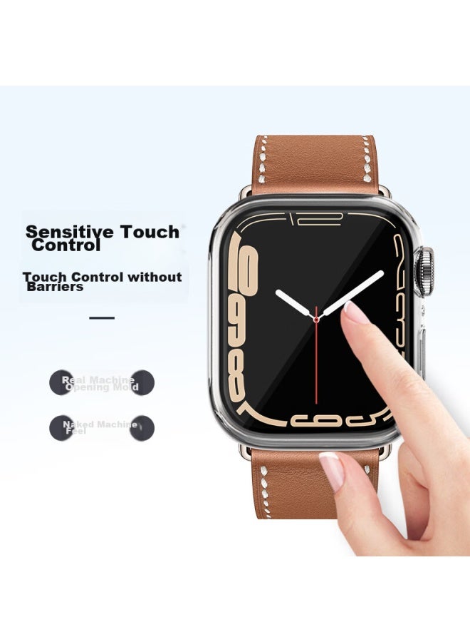 Bho Compatible Apple Watch Protective Case, Full Coverage Tempered Glass Screen Protector For Apple Watch S10/s9, Integrated Case And Screen For Iwatch S8/7/6/se, Touch-sensitive Watch Case - Image 3