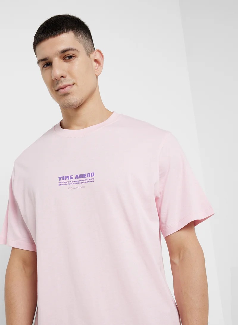 JACK & JONES Jorbleach Logo Crew Neck T-Shirt