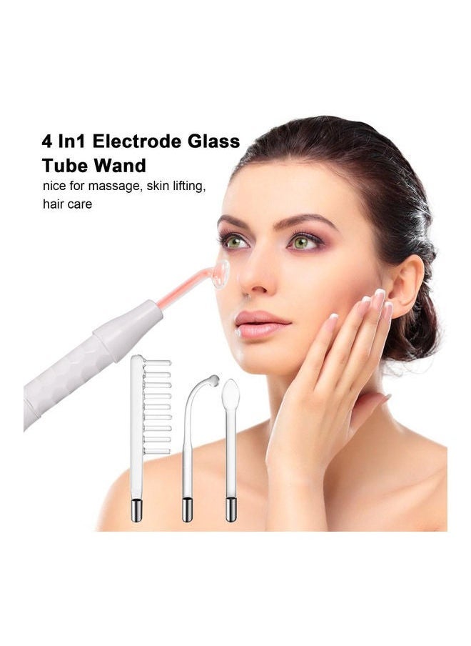 Captaintech 4 In1 High Frequency Facial Spa Machine With LED Light Electrode Glass Tube Red 29.5 x 5.9 x 19.2cm - Image 4