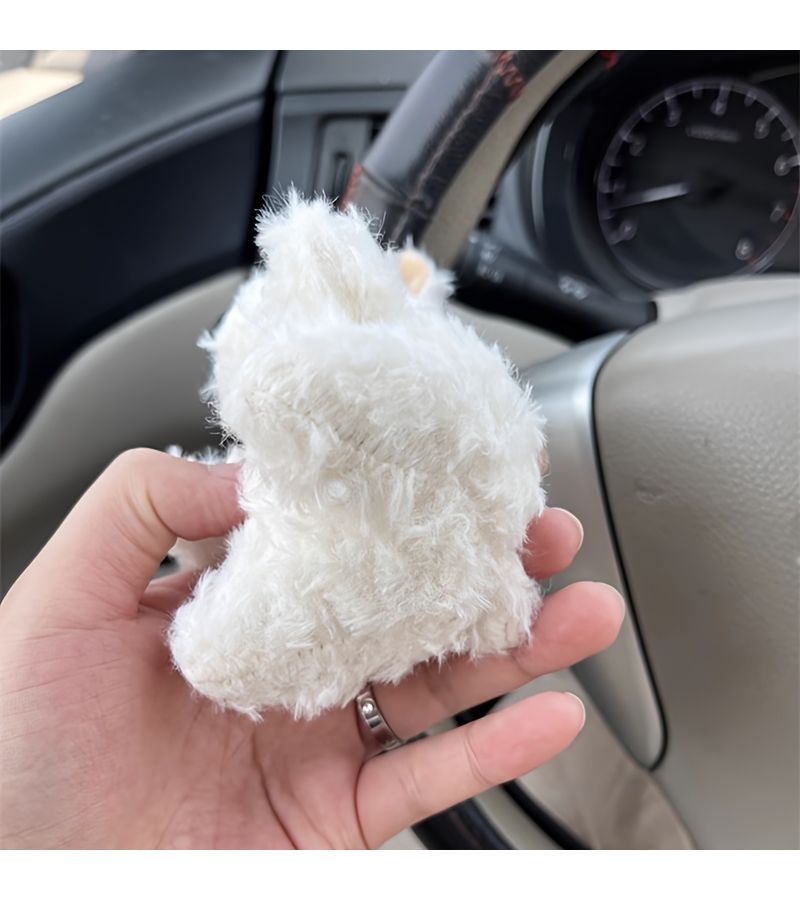 Type B Plush Puppy Car Decor Fluffy Steering Column and Wiper Stalk Adornment Cute Gift for Women New Car Owners Easy Installation Accessory for Vehicle Interior Styling - Image 3