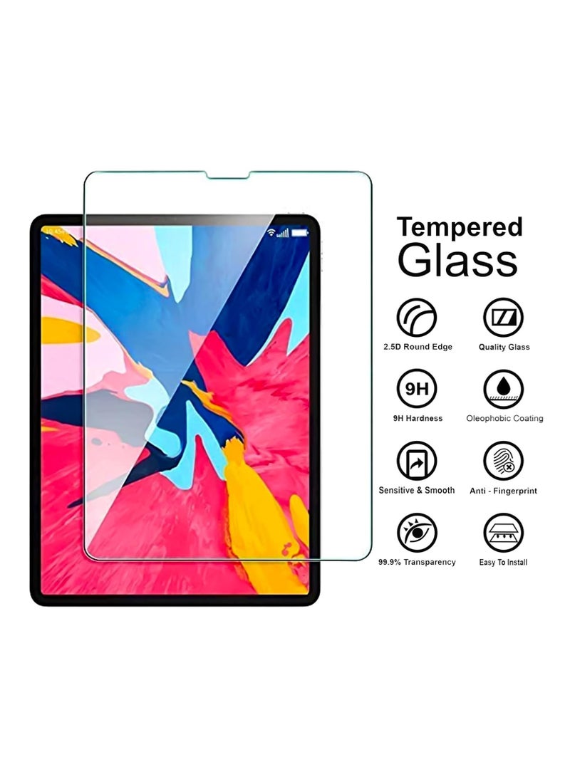 واقي شاشة من الزجاج المقوى شفاف للغاية سهل التركيب مقاوم للخدش بدرجة صلابة 9H لجهاز iPad Pro مقاس 12.9 بوصة (2022/2021/2020/2018)  - Image 2