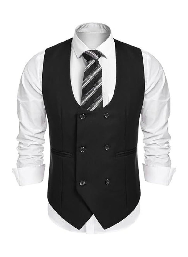 KUYING New Men's British Fashion Slim Fit Suit Vest  - Image 1