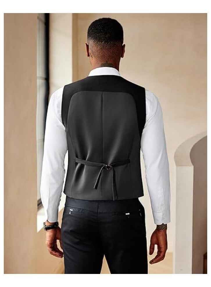 KUYING New Men's British Fashion Slim Fit Suit Vest  - Image 4