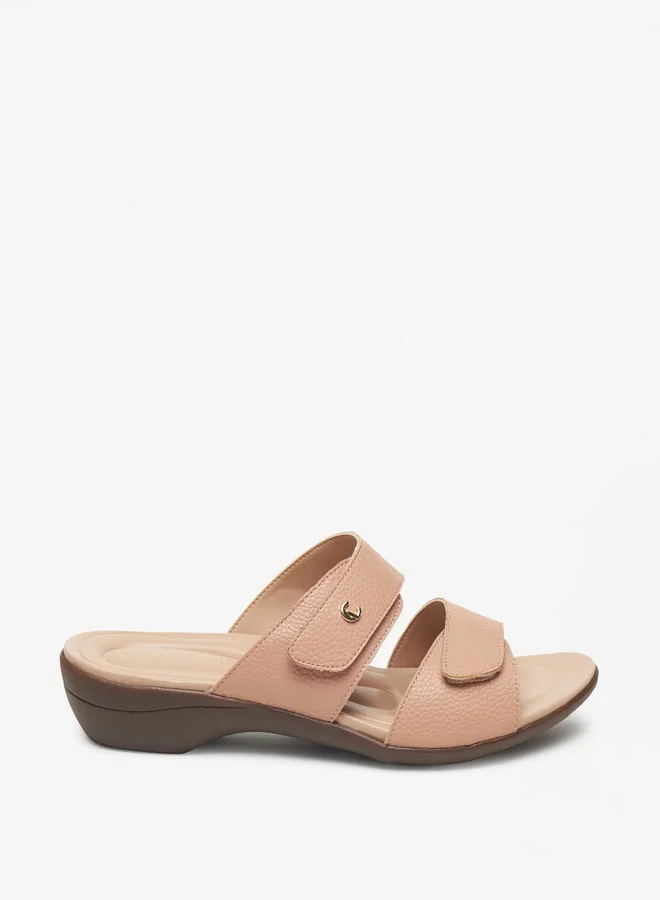 Le Confort Women's Solid Slip-On Sandals with Wedge Heels