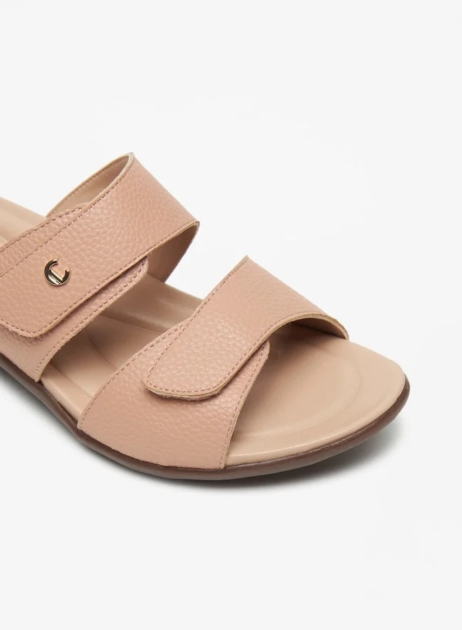 Le Confort Women's Solid Slip-On Sandals with Wedge Heels
