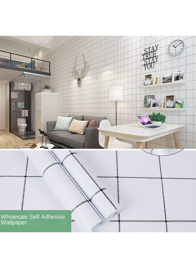 Bluejw Self-Adhesive Wallpaper Bedroom Background Wall Wallpaper Self-Sticker Kitchen Ins Style Plaid Dormitory Renovation Wall Sticker - Image 2