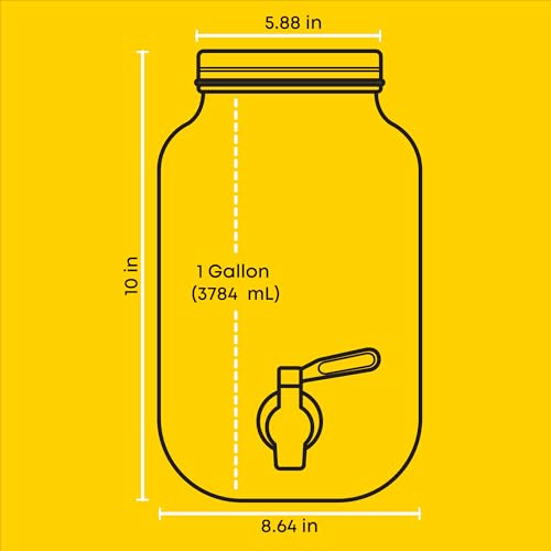 JoyJolt 1-Gallon Drink Dispenser. Glass Beverage Dispenser with Stainless steel Spigot plus Ice Cylinder and Fruit Infuser! Water Dispenser, Lemonade Stand, Juice Container - Drink Dispensers for Parties - Image 3