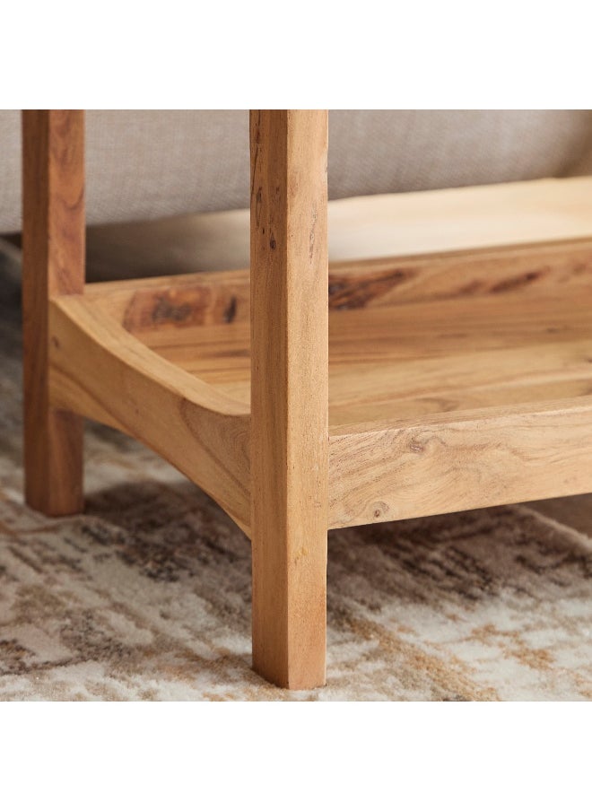 Home Box Midtown Marble Top Long End Table With Shelf  - Image 4