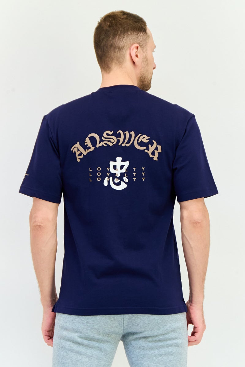 Reebok Men Sportswear Fit Short Sleeves Outdoor T-Shirt, Navy  - Image 3