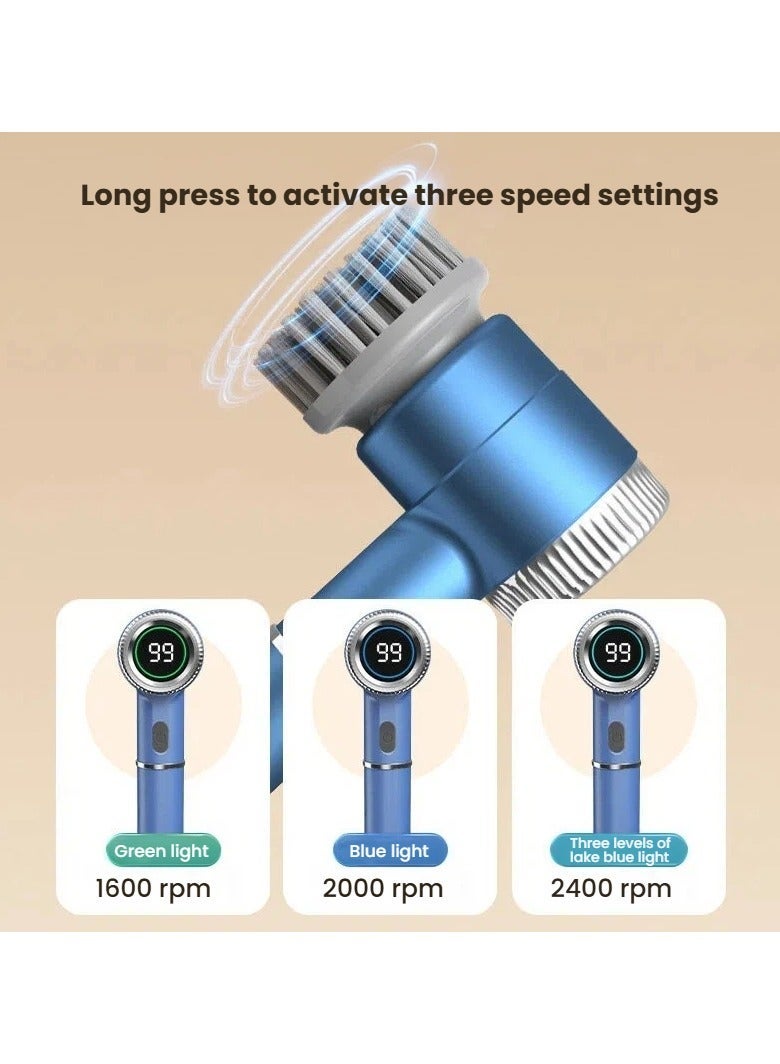 Electric Spin Scrubber 3 Adjustable Speeds USB Rechargeable Power Cleaning Brush for Bathroom Kitchen Tile Floor - Image 4