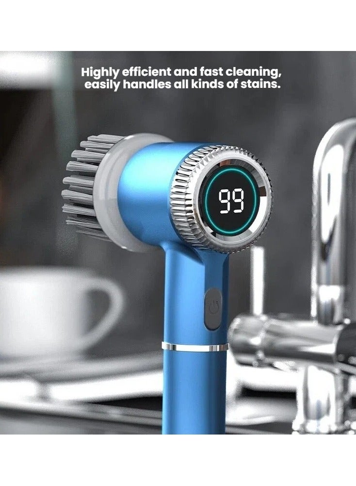 Electric Spin Scrubber 3 Adjustable Speeds USB Rechargeable Power Cleaning Brush for Bathroom Kitchen Tile Floor - Image 2