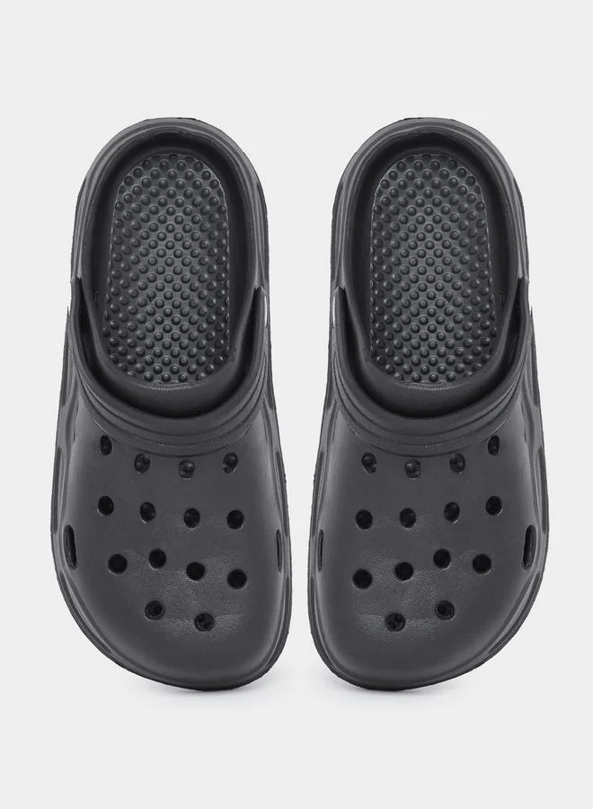 تايك تو Take Two Vamp Perforated Solid Heel Strap Clogs