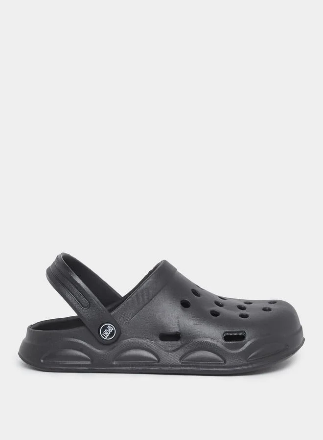 Take Two Styli Vamp Perforated Solid Heel Strap Clogs