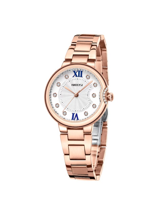NIBOSI Stainless Steel Band Water Resistant Quartz Movement Watch - Image 1