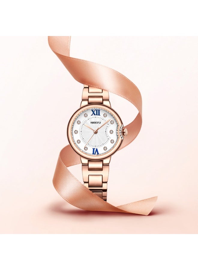 NIBOSI Stainless Steel Band Water Resistant Quartz Movement Watch - Image 2