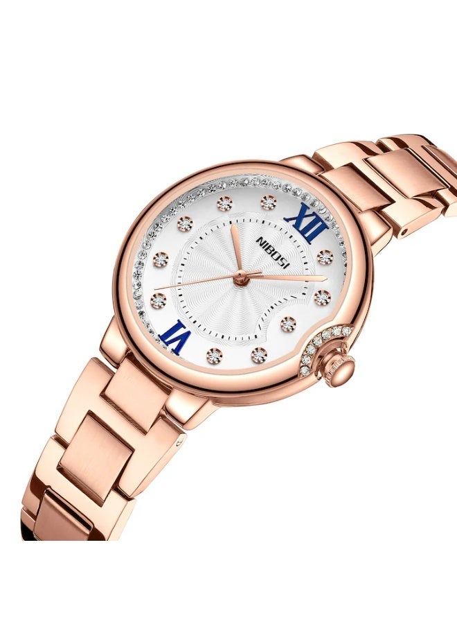 NIBOSI Stainless Steel Band Water Resistant Quartz Movement Watch - Image 5