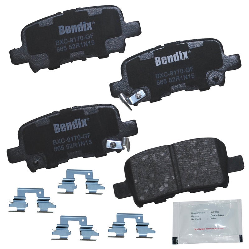 Bendix Priority1 CFC865 Ceramic Rear Brake Pads for Acura MDX 2006-2001, Honda Odyssey 2004-2002, Pilot 2008-2003 - Image 4