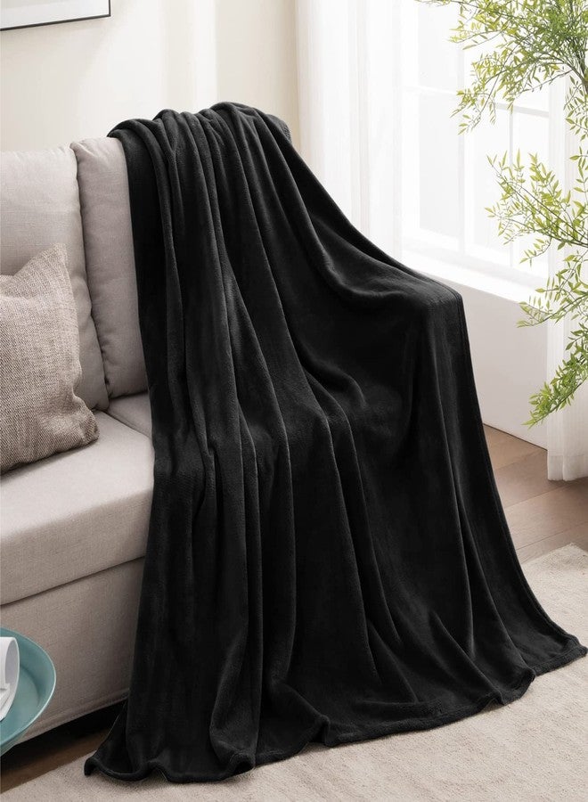 BEDELITE Fleece Blanket Black Throw Blankets for Couch & Bed, Luxury Plush Cozy Fuzzy Blanket 50x60 inches, Super Soft Warm Lightweight Throw Blanket for Travel Camping - Image 5