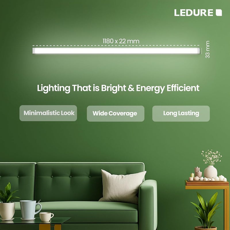 LEDURE Comet Batten Series: Energy-Efficient 40 W LED Tubelight Batten | Internal Driver | Suitable for Wall & Surface Mounting (Warm White, Pack of 1) - Image 3
